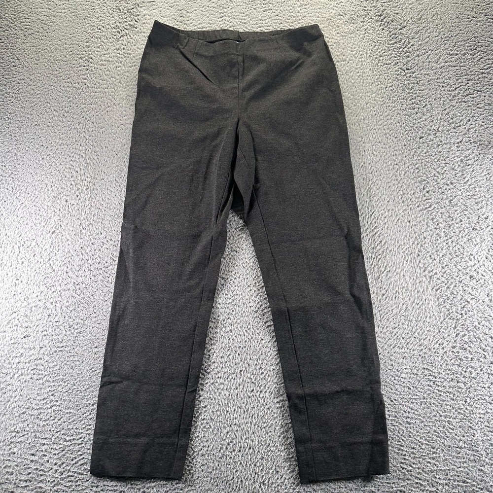 J. Jill Ponto Womens M Gray Viscose Straight Stretch Pull On Slim Fit Gym Yoga